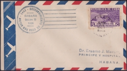 1936-CE-5 CUBA 1936. SPECIAL CANCEL GIBARA. DISCOVERY COLON COLUMBUS. - Lettres & Documents