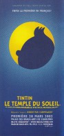 TINTIN : Dépliant "Tintin Et Le Temple Du Soleil" - Francais Et Néérlandais + Autocollant (20cmx15cm) - Press Books