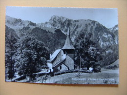 PHOTO CPA ROSSINIERE L'Eglise Et Dent De Corjon - Rossinière