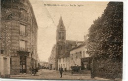 CPA 95 ST GRATIEN RUE DE L EGLISE  1930 - Saint Gratien