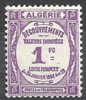 1926-32  Algérie N° Ta 19 Nf*  . Timbre-taxe. - Timbres-taxe