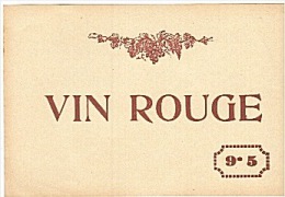 ETIQUETTE - VIN - ROUGE . - Otros & Sin Clasificación