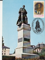 PRINCE ALEXANDRU IOAN CUZA OF MOLDAVIA AND WALLACHIA, STATUE, CM, MAXICARD, CARTES MAXIMUM, 1980, ROMANIA - Maximumkarten (MC)