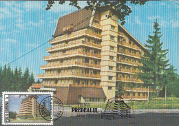 TOURISM, PREDEAL- CIOPLEA HOTEL, CM, MAXICARD, CARTES MAXIMUM, 1984, ROMANIA - Hôtellerie - Horeca