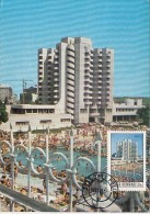 TOURISM, BAILE FELIX- BELVEDERE HOTEL, SWIMMING POOL, CM, MAXICARD, CARTES MAXIMUM, 1983, ROMANIA - Hôtellerie - Horeca