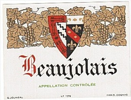 ETIQUETTE - VIN - BEAUJOLAIS . - Andere & Zonder Classificatie