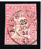Heimat SG Altstädten 29.11.1859 Auf 15 Rp. Strubel #24G - Used Stamps