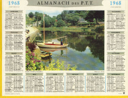 CALENDRIER  DES POSTES    1968 (pont Aven) - Grand Format : 1961-70