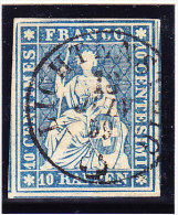 Heimat SG LICHTENSTEIG 13.6.1859 Einkreisstempel Auf 10Rp. Strubel #23C - Used Stamps