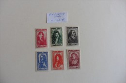 France :timbres   N°  612/617  Neufs - Collections