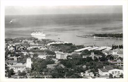 264295-Hawaiian Islands, Hawaii, Honolulu, RPPC, Panorama From Punchbowl, Steamer, Steamship, Photo No 212 - Honolulu