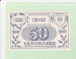 Bon "Chocolats Cémoi" 50 CADOBANKS 1972 - Fiktive & Specimen