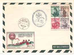 Carta Entero Postal Con Matasellos LAA An Der Thaya 1956 - Par Ballon