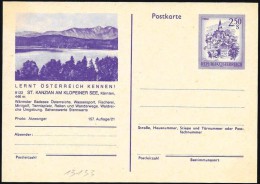 Austria/Autriche: Intero, Stationery, Entier, Lago, Lac, Lake - Geographie