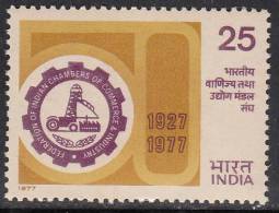 India MNH 1977, Federation Of Indian Chamber Of Commerce & Industry, Tractor, Agriculture - Ongebruikt