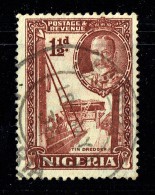 Tin Dredger  Perf 12½ X 13½  SG 36a  Used - Nigeria (...-1960)