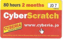 Jordan-CyberScratch 80hours 7 Dinar,test Card - Jordania
