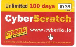 Jordan-CyberScratch Unlimited 33 Dinar,test Card - Jordanie