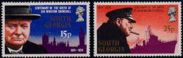 A0687 SOUTH GEORGIA 1974, SG 40-1  Birth Centenary Of Sir Winston Churchill,  MNH - Georgia Del Sud