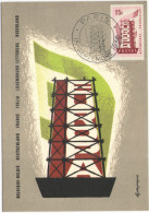 FRANCIA - France - 1956 - Europa CEPT 15F - Maximum Card - Paris - FDC - 1956