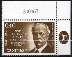 Israel 1967 Mi 402 MNH Arthur James Balfour (1848-1930) - Ongebruikt (zonder Tabs)