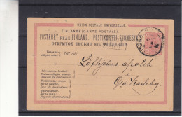 Finlande - Carte Postale De 1888 - Entier Postal - Oblitération Finska Post ... - Cachet ANK - Cartas & Documentos