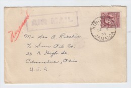 Jamaica/USA AIRMAIL COVER CANADIAN NATIONAL STEAMSHIPS 1936 - Jamaica (...-1961)