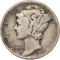 Monnaie, États-Unis, Mercury Dime, Dime, 1941, U.S. Mint, Denver, TB+, Argent - 1916-1945: Mercury (Mercure)