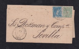 1875.- VIGO (PONTEVEDRA) A SEVILLA - Briefe U. Dokumente