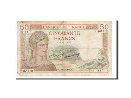 Billet, France, 50 Francs, 1936, 1936-06-18, TB, Fayette:17.27, KM:81 - 50 F 1934-1940 ''Cérès''