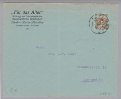 Heimat ZH Uster 1924-11-12 Portofreiheit F.d.Alter Kl#752 - Franchigia