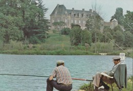 CPM Plan D'eau Du Lambon, Disctric De Celles-sur-Belle : Partie De Pêche Et Le Château De La Bessière - Celles-sur-Belle