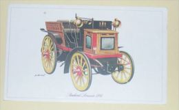 PANHARD LEVASSOR 1895 - HISTORIQUE - FICHE TECHNIQUE - 18,5 X 11,5 Cm - 2 SCANS - Voitures