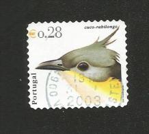 N° 2554 Oiseaux-Auto-adhésif Coucou Geai  Oblitéré  Timbre Portugal 2002 - Usado