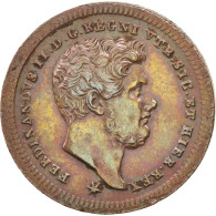 Monnaie, États Italiens, NAPLES, Ferdinando II, 2 Tornesi, 1843, TTB+, Cuivre - Napoli & Sicilia