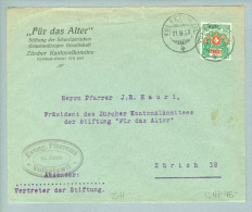 Heimat ZH Volketsweil 1928-02-21 Portofreiheit-Brief Gr#928 "Für Das Alter" - Vrijstelling Van Portkosten