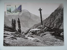 CARTE MAXIMUM CARD CROIX GOTHIQUE DE MERITXELL ANDORRE - Cartas Máxima