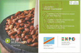 REPUBLIQUE DEMOCRATIQUE DU CONGO.EXPO MILAN 2015 "Feeding The Planet", Carte Officielle Du Cluster Fruits & Légumes - 2015 – Mailand (Italien)