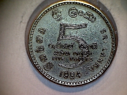 Sri Lanka 5 Rupees 1984 - Sri Lanka