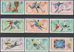 Hungary 1966 Football World Cup - England. Mi 2242-2250 MNH - 1966 – Angleterre