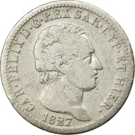 Monnaie, États Italiens, SARDINIA, Carlo Felice, Lira, 1827, Torino, TB - Piémont-Sardaigne-Savoie Italienne
