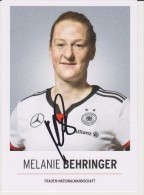Original Autograph Card MELANIE BEHRINGER Frauen Nationalmannschaft 2015 Women Football Germany - Autographes
