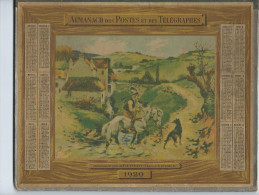 Almanach Des Postes Et Des Télégraphes 1920- Ancien Moulin Pres De Fouesnant  - Dos Tableau Des Levers Et Couchers De So - Big : 1901-20