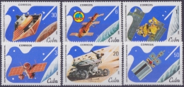 1982.25 CUBA 1982 MNH. DIA DE LA COSMONAUTICA. COSMO SPACE ASTRONAUTIC. PALOMA PIGEON. - Neufs