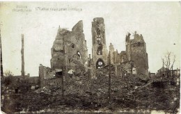 AVELGHEM - L' Eglise ( Vue Prise Derriere ) Ruines 1914-18 - Carte Photo - Avelgem