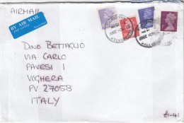 Gran Bretagna 2007 - Lettera . X L´Italia Affrancata Con 4 Stamps - Storia Postale