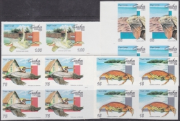 1994.156 CUBA 1994 PROOF IMPERFORATED MNH. FAUNA DEL CARIBE. AVES. BIRDS. TORTUGA. TURTLES. CRABS. COMPLETE SET. BLOCK 4 - Unused Stamps