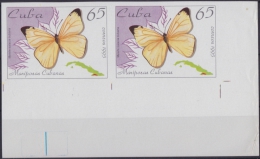 1995.151 CUBA 1995 PROOF IMPERFORATED MNH. MARIPOSAS CUBANAS. BUTTERFLIES. PAIR 2. - Unused Stamps