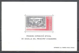 Andorre: Yvert  N° BF 1**; MNH; Timbre Sur Timbre; Voir Le Scan; PETIT PRIX A PROFITER!!! - Hojas Bloque