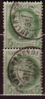 CERES - N°53 - 5c VERT PAIRE VERTICALE - OBLITERATION ST JULIEN-GENEVOIS - COTE PAIRE 25€. - 1871-1875 Ceres